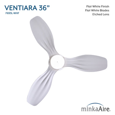Minka Aire Ventiara 36" LED Flush Mount Indoor/Outdoor Ceiling Fan - F693L 23