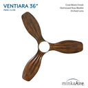 Minka Aire Ventiara 36" LED Flush Mount Indoor/Outdoor Ceiling Fan - F693L 3
