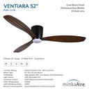 Minka Aire Ventiara 52" LED Flush Mount Indoor/Outdoor Ceiling Fan - F694L 13
