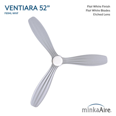 Minka Aire Ventiara 52" LED Flush Mount Indoor/Outdoor Ceiling Fan - F694L 29