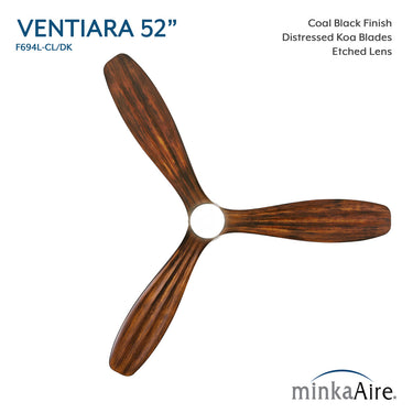 Minka Aire Ventiara 52" LED Flush Mount Indoor/Outdoor Ceiling Fan - F694L 3