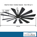Minka Aire Windmolen F870L 65In Led Ceiling Fan 18