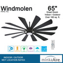 Minka Aire Windmolen F870L 65In Led Ceiling Fan 12