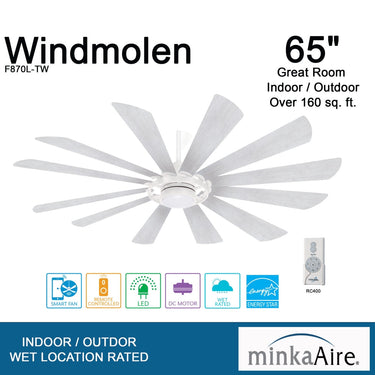 Minka Aire Windmolen F870L 65In Led Ceiling Fan 13