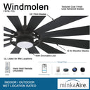 Minka Aire Windmolen F870L 65In Led Ceiling Fan 8