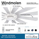 Minka Aire Windmolen F870L 65In Led Ceiling Fan 10