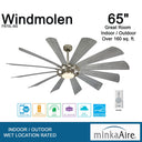 Minka Aire Windmolen F870L 65In Led Ceiling Fan 14