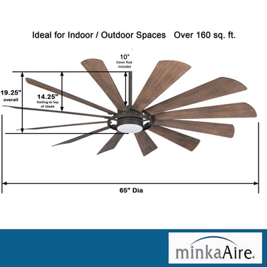 Minka Aire Windmolen F870L 65In Led Ceiling Fan 15