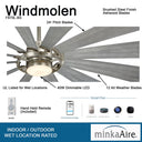 Minka Aire Windmolen F870L 65In Led Ceiling Fan 9