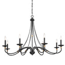 Minka Lavery 1048-677 Westchester County 8 Light Chandelier in Sand Coal With Skyline Gold Le 1