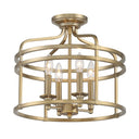 Minka Lavery 1094-740 Covent Park 4 Light Semi Flush in Brushed Honey Gold 1
