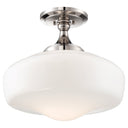 Minka-Lavery 2259-613 Signature 1 Light 17 inch Polished Nickel Semi Flush Mount 1