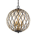 Minka Lavery 2404-680 Gilded Glam 4 Light Pendant in Sand Coal With Painted And Pla 1