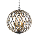 Minka Lavery 2405-680 Gilded Glam 5 Light Pendant in Sand Coal With Painted And Pla 1