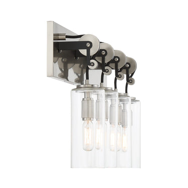 Minka Lavery 2894-691 Pullman Junction - 4 Lights Bath in Coal and Brushed Nickel 2