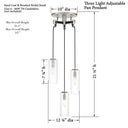Minka Lavery 2897-691 Pullman Junction - 3 Light Pendant in Coal and Brushed Nickel 3