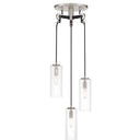 Minka Lavery 2897-691 Pullman Junction - 3 Light Pendant in Coal and Brushed Nickel 1