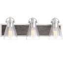 Minka Lavery 3343-098 Garrison 3 Light Bath in Brushed Nickel W/Shale Wood 1