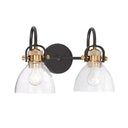 Minka Lavery 3362-416 Monico 2 Light Bath in Painted Bronze W/Natural Brush 1