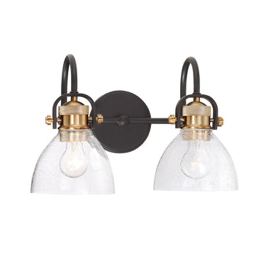 Minka Lavery 3362-416 Monico 2 Light Bath in Painted Bronze W/Natural Brush 1