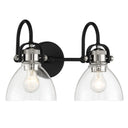 Minka Lavery 3362-572 Monico - 2 Light Bath in Matte Black and Polished Nickel 1