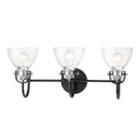 Minka Lavery 3363-572 Monico - 3 Light Bath in Matte Black and Polished Nickel 1
