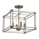 Minka Lavery 3859-756 Langen Square - 4 Light Semi Flush in Antique Nickel 1