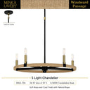 Minka Lavery 3865-726 Windward Passage - 5 Light Chandelier in Coal 2