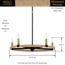 Minka Lavery 3865-726 Windward Passage - 5 Light Chandelier in Coal 4