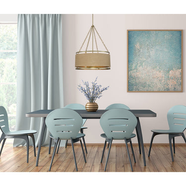 Minka Lavery 3866-695 Windward Passage 6 Light Pendant in Soft Brass 3