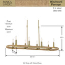 Minka Lavery 3868-695 Windward Passage 8 Light Island Light in Soft Brass 2