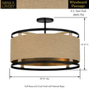 Minka Lavery 3869-726 Windward Passage - 4 Light Semi Flush in Coal 3