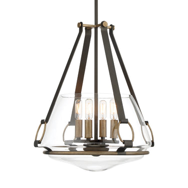 Minka Lavery 3904-107 Eden Valley - 4 Light Convertible Pendant in Smoked Iron and Aged Gold 1