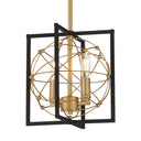 Minka Lavery 3912-707A Titans Trace 2 Light Mini Pendant in Sand Coal W/ Painted Honey Gol 1