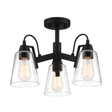 Minka Lavery 3997 Beckonridge - 3 Light Semi-Flush in Coal 1