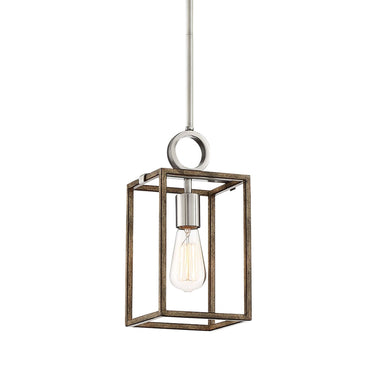 Minka Lavery 4010-280 Country Estates 1 Lt Pendant in Sun Faded Wood W/Brushed Nicke 1
