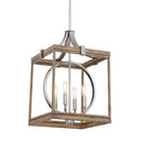 Minka Lavery 4014-280 Country Estates 4 Light Pendant in Sun Faded Wood W/Brushed Nicke 1
