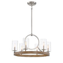 Minka Lavery 4015-280 Country Estates 6 Light Chandelier in Sun Faded Wood W/Brushed Nicke 1