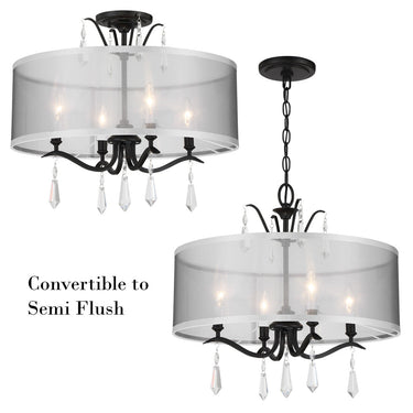 Minka Lavery 4443-582 Laurel Estate 4 Light Semi Flush Mount 6