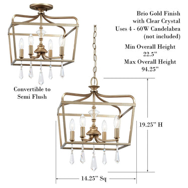 Minka Lavery 4447-582 Laurel Estate 4 Light Pendant 7