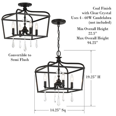 Minka Lavery 4447-582 Laurel Estate 4 Light Pendant 8