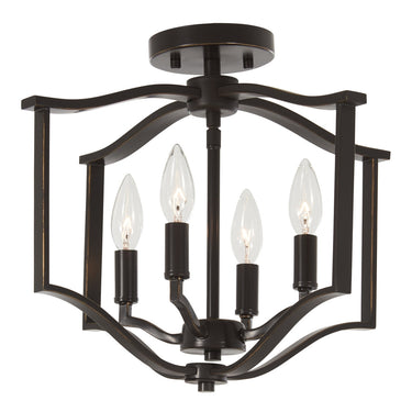 Minka Lavery 4656-579 Elyton 4 Light Semi Flush Mount 1