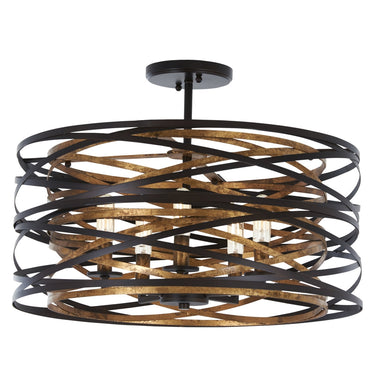 Minka Lavery 4671-111 Vortic Flow 5 Light Semi Flush Mount 1