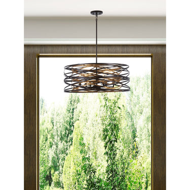 Minka Lavery 4673-111 Vortic Flow 6 Light Pendant 2