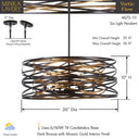 Minka Lavery 4673-111 Vortic Flow 6 Light Pendant 3