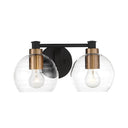 Minka Lavery 4912-653 Keyport 2Lt Bath in Sand Coal W/Natural Brushed Br 1