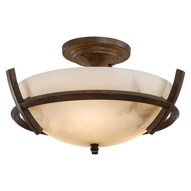 Minka Lavery 687-14 Calavera 3 Light Semi Flush Mount in Nutmeg 1
