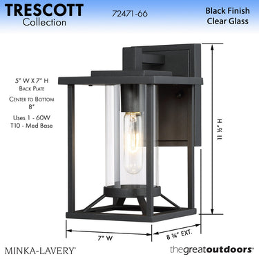 Minka Lavery 72471-66 Trescott 1 Light Outdoor Wall Light 2