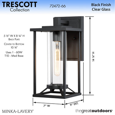 Minka Lavery 72472-66 Trescott 1 Light Outdoor Wall Light 2