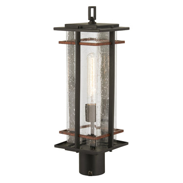 Minka-Lavery 72496-68San Marcos 1 Light 21 inch Black with Antique Copper Outdoor Post Mount 1